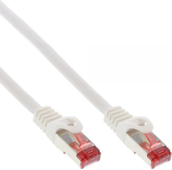 Kabllo InLine Patchcord S / FTP, PiMF, Cat.6, 250MHz, PVC, CCA, e bardhë, 0.5m (76150W)