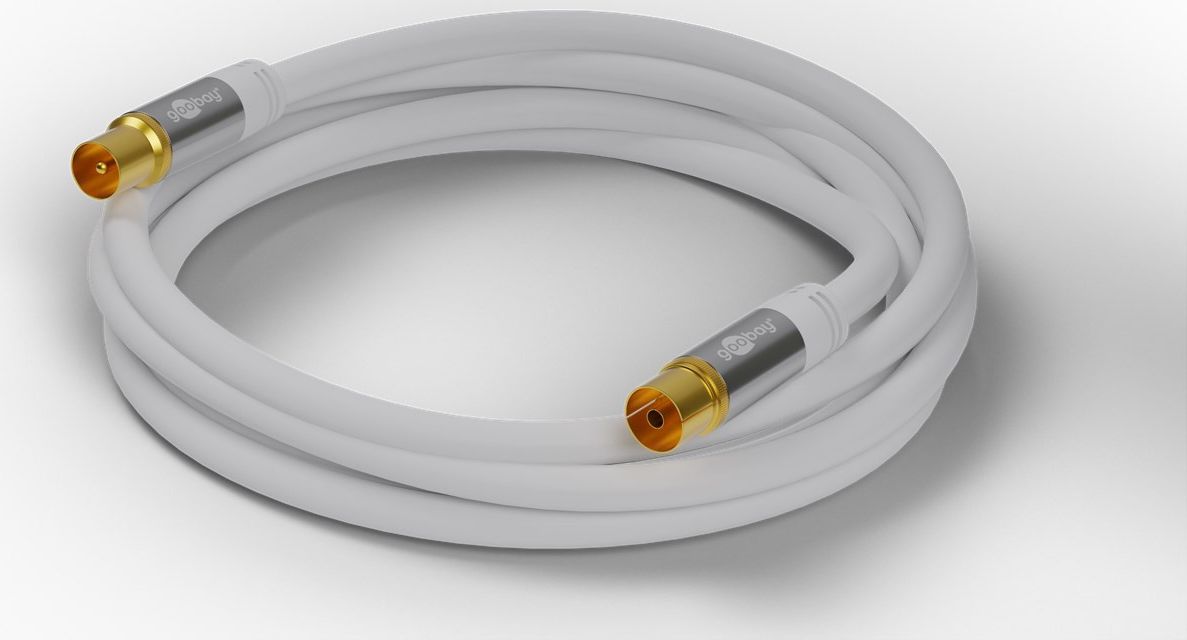 Kabllo antene Wentronic Goobay 70317, 2 m, 135 dB, e bardhë