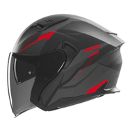 Helm motori jet Nox N130 Myst, vizor kundër gërvishtjeve, unisex, i zi