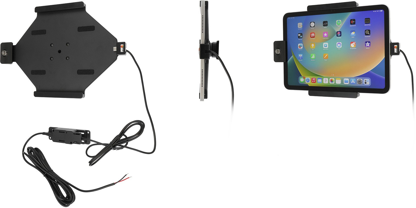 Mbajtës aktiv për tablet Brodit, për iPad 10th Gen, me kyç, i zi