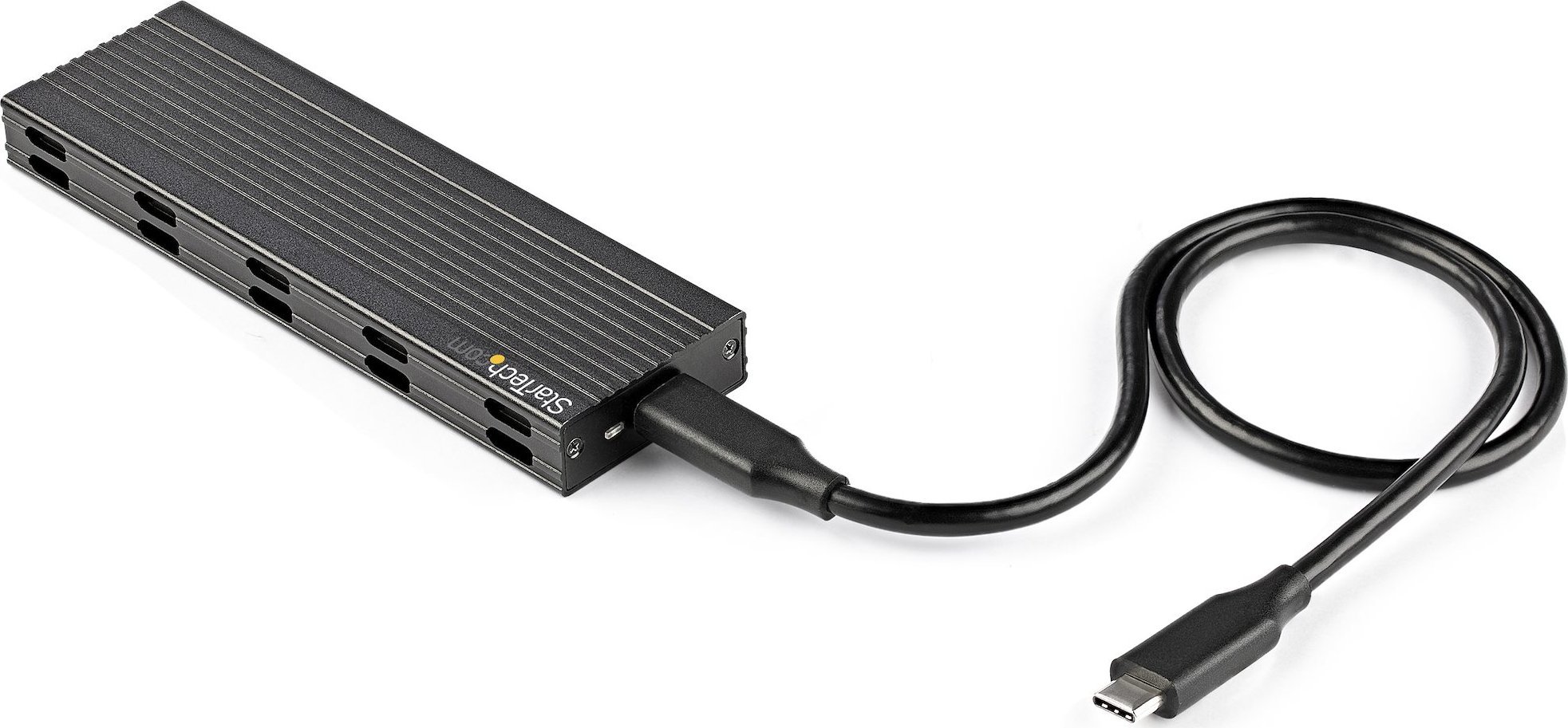 Kuti e jashtme SSD StarTech.com, USB C 10Gbps, M.2 NVMe SATA, alumini e zezë
