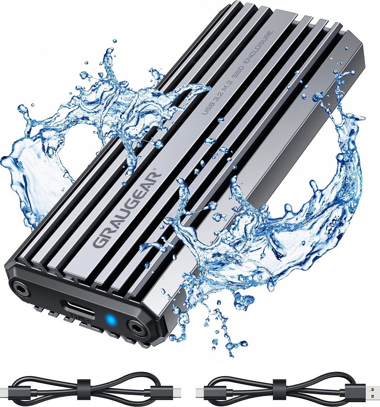 Kuti e jashtme SSD Graugear G M201 AC 10G, M.2 NVMe, USB 3.2 Gen 2, gri