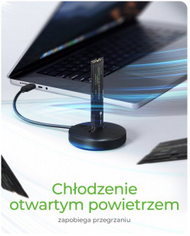 Dok stacion për SSD M.2 Icy Box IB-1610MCD-C31, USB 3.2, NVMe SATA, i zi