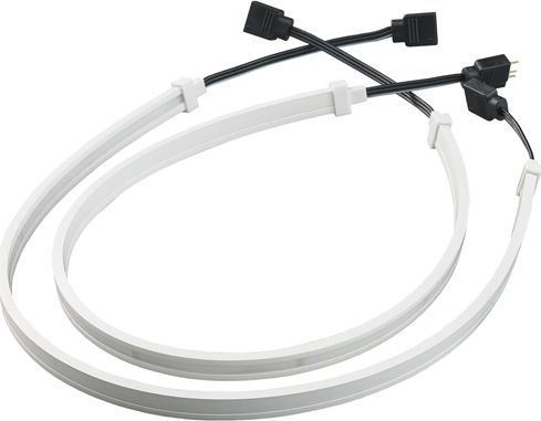 Shirita LED ARGB SilverStone LS04, të dyanshëm, set 2 copë, të bardhë