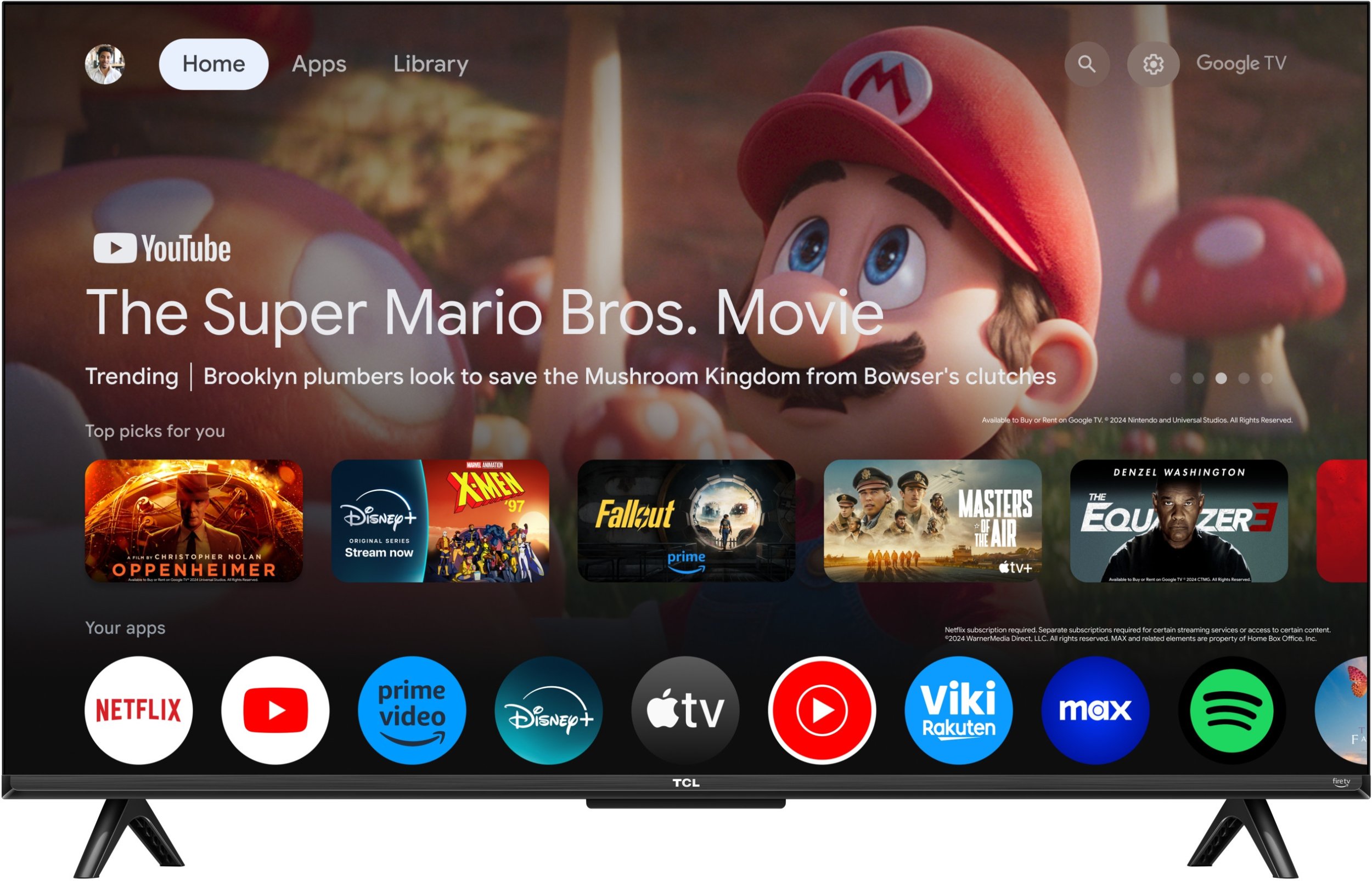 Televizor TCL 43T69C, 43", 4K QLED, Smart Google TV, i zi