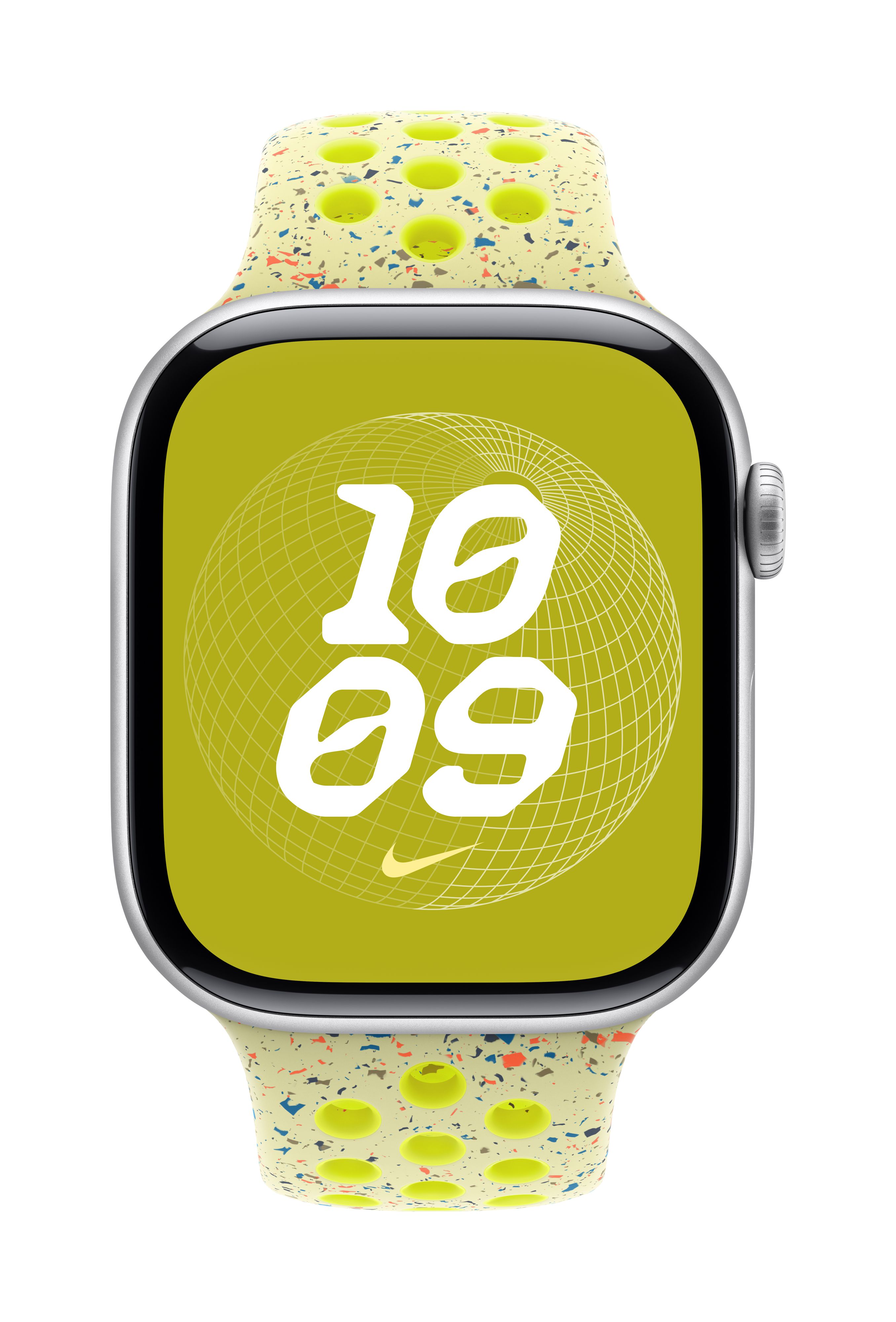 Apple Watch 46mm Nike Sport Band, Volt Splash Nike Sport Band, S/M