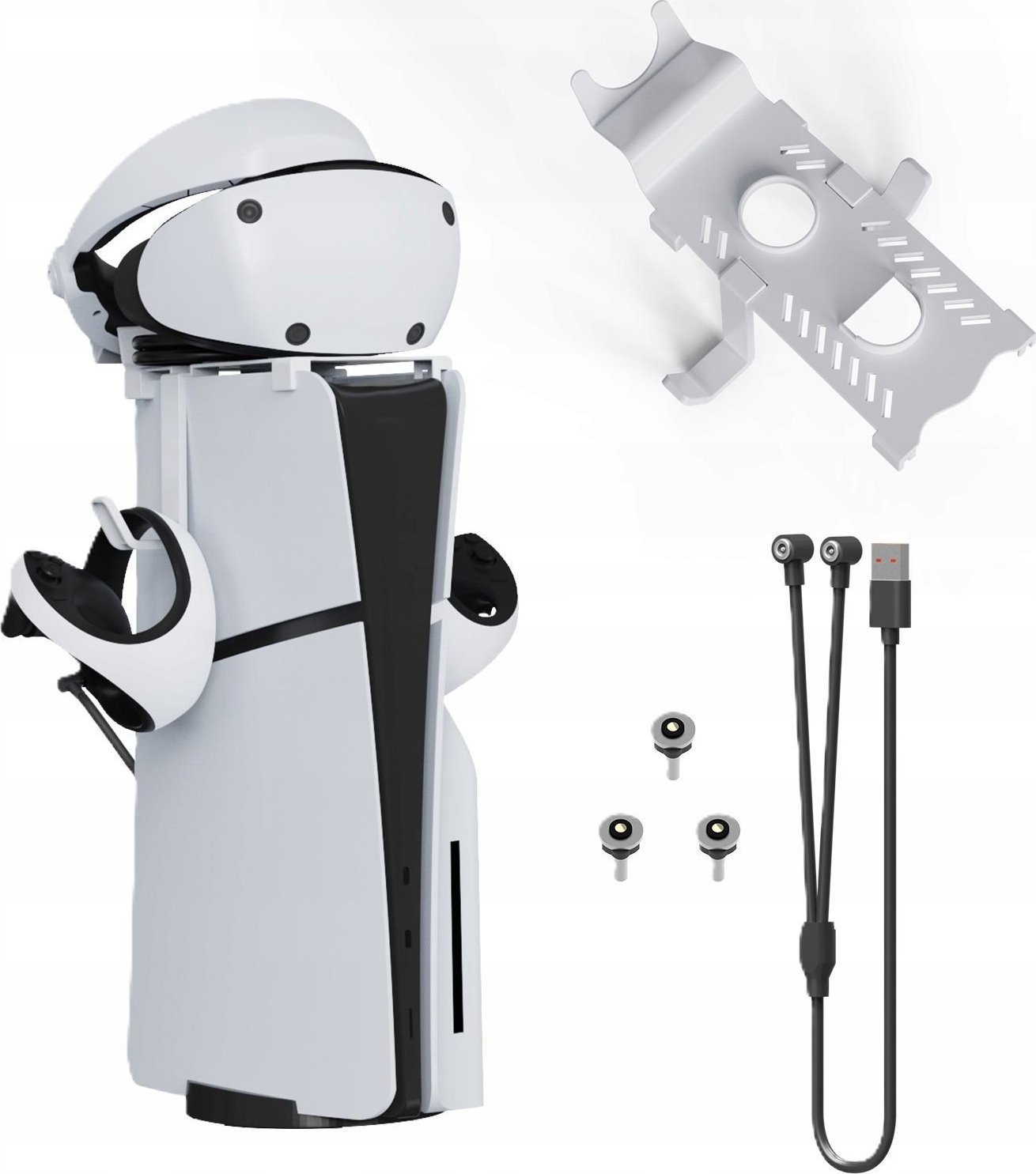 Varëse kufjesh për Sony PlayStation 5 PS5 Slim, montim në konzolë, e zezë