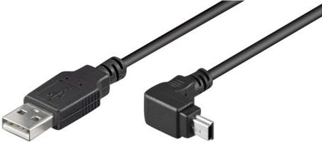 Kabllo Goobay USB A - MiniUSB 93971, 1.8m, e zezë