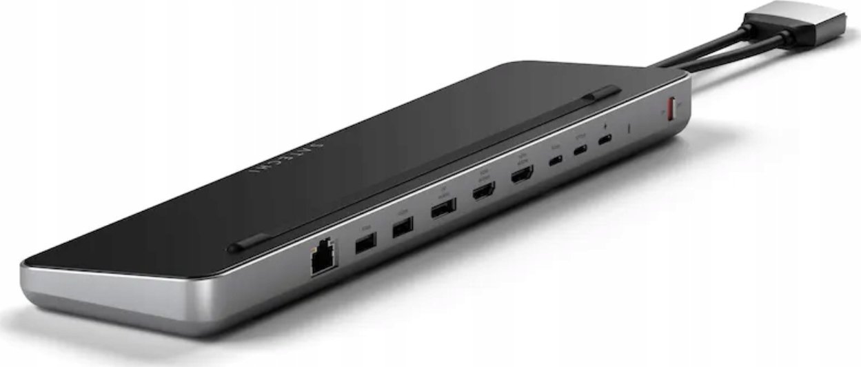 Докинг станица Satechi ST-DDSM, со куќиште SSD M.2, USB, црно-сребрена