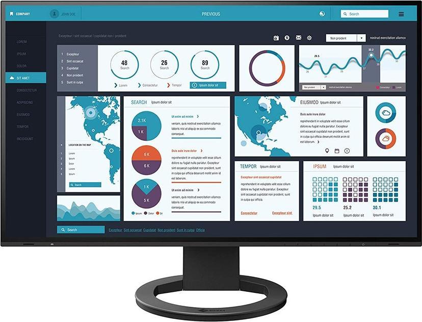Monitor Eizo FlexScan EV2490, 23.8", IPS Full HD, i bardhë
