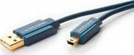 Kabllo USB 2.0 Clicktronic Casual, USB A në mini USB 5 pin, 1.8m, e zezë
