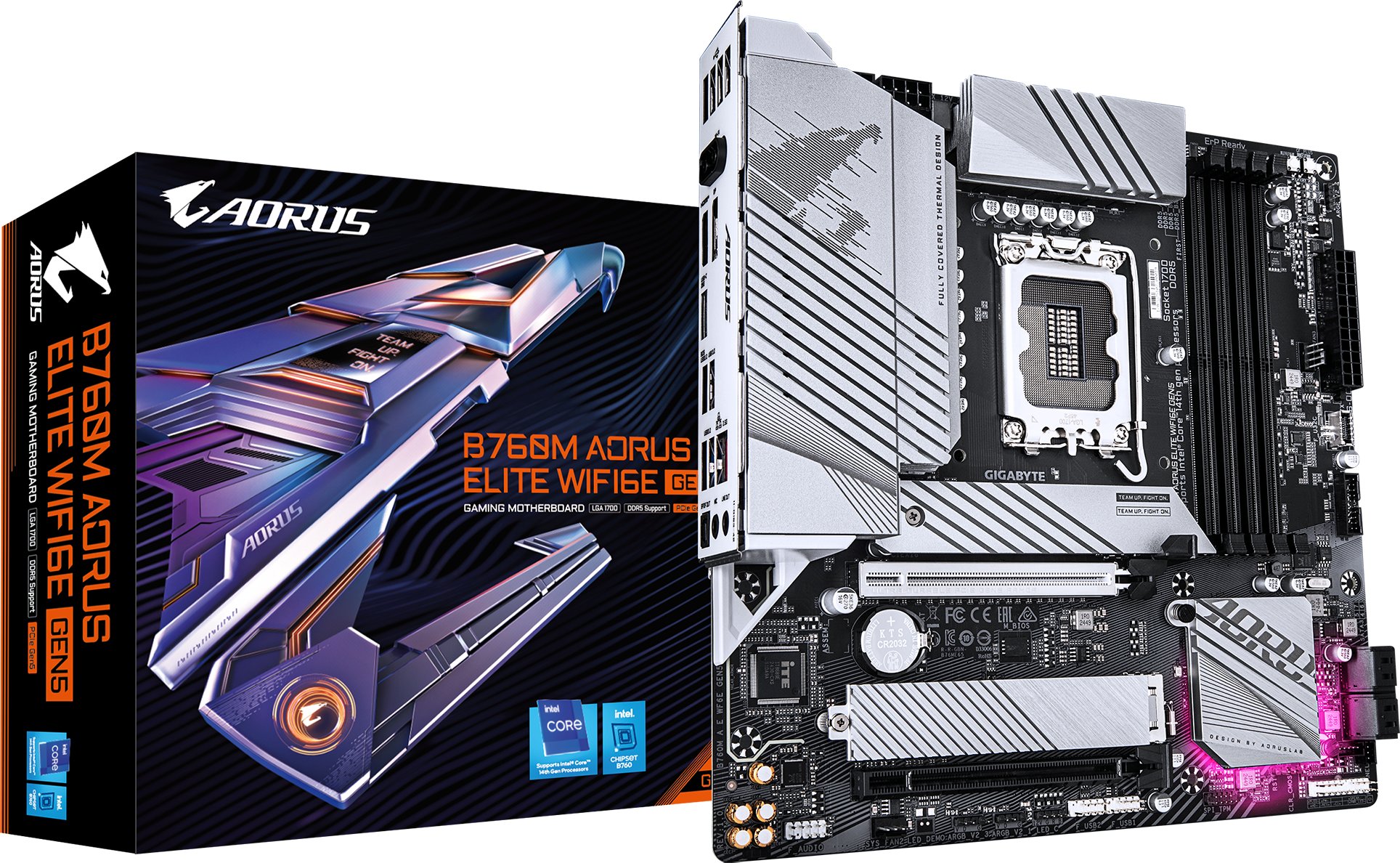 Pllakë amë Gigabyte B760M Aorus Elite WiFi 6E Gen5, DDR5, 2x M.2 PCIe 4.0