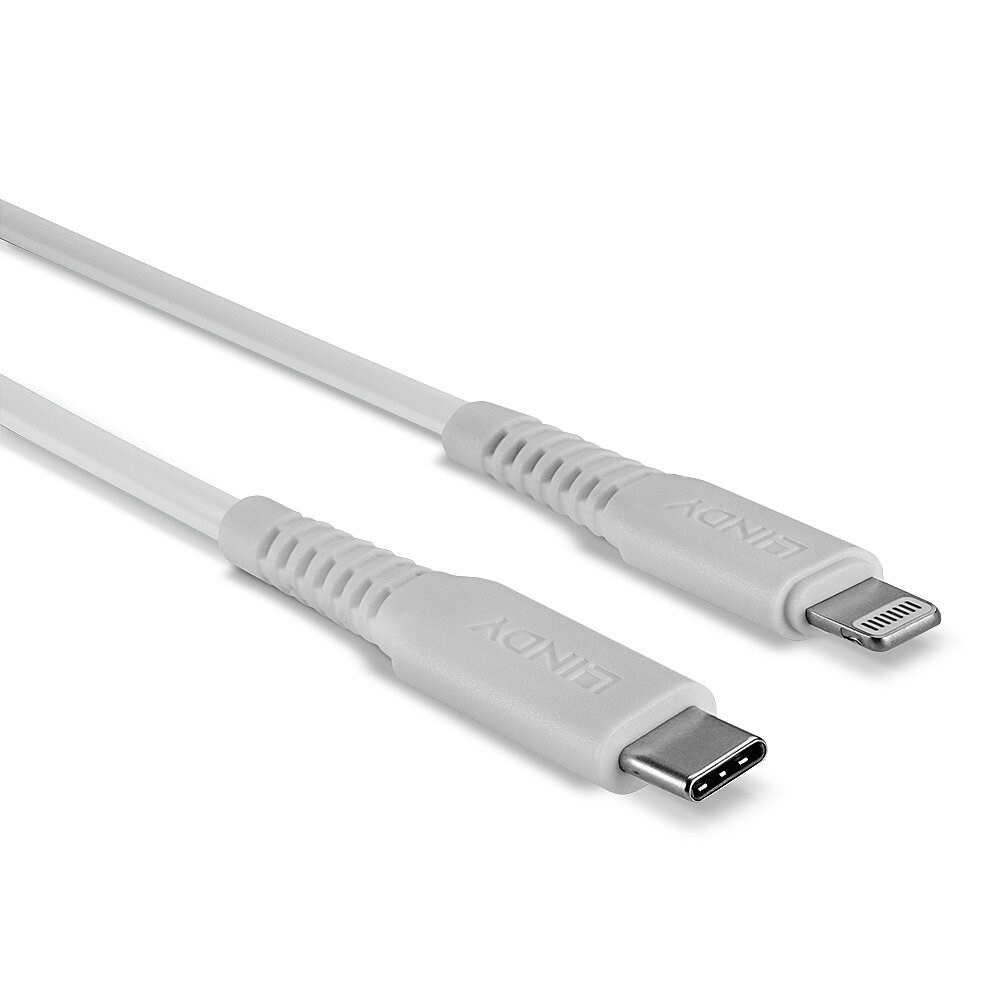 Kabllo USB 2.0 Lindy, Apple Lightning në USB-C, 3 m, e bardhë