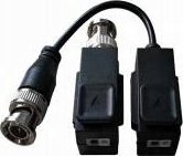 Video balun Hikvision DS-1H18S/E(C), për kamera sigurie, transmetim UTP, i zi