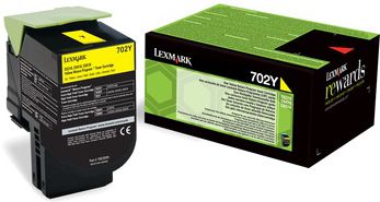 Toner për printer Lexmark 70C20Y0 Original, i verdhë