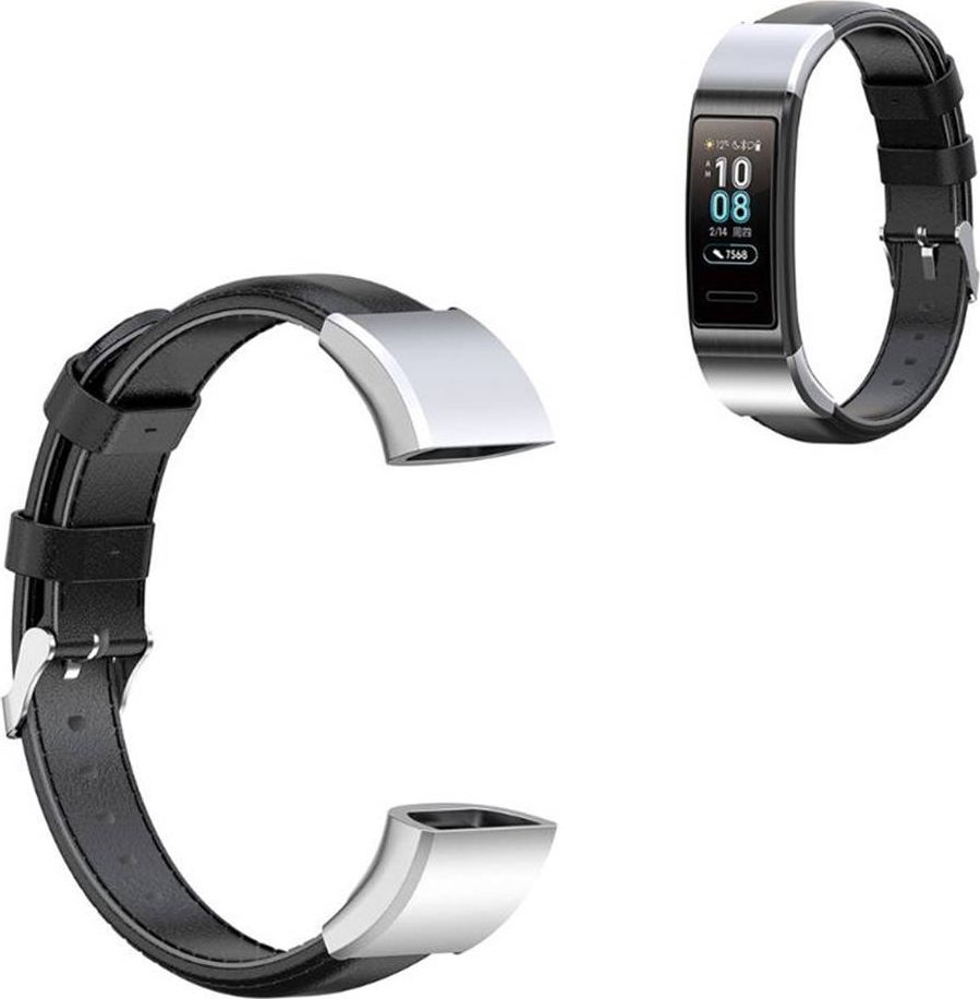 Rrip lëkure Strado për Huawei Band 3/4 PRO, i zi
