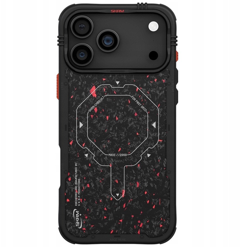 Kllaf telefoni Skinarma Vektor për iPhone 17 Pro Max, me karikim magnetik, i zi