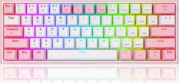 Tastierë Redragon Fizz Pro K616, RGB, US, e bardhë