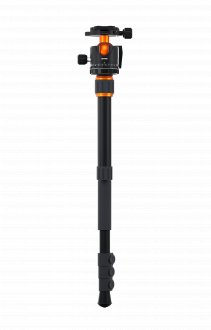 Tripod fotografik Camrock Wanderer T42, 176 cm, alumini, i zi