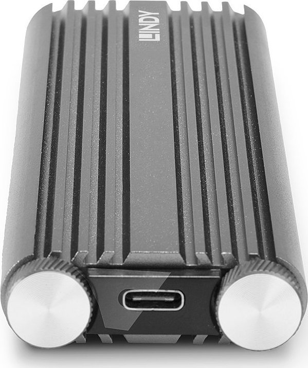 Kuti eksternale SSD Lindy 43318, M.2 në USB Type C, 20 Gbit/s, ngjyrë argjendi