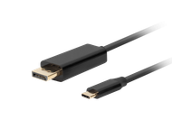 Adapter kabllo USB C në DisplayPort Lanberg CA-CMDP-10CU-0005-BK, 4K 60Hz, 0.5m, i zi