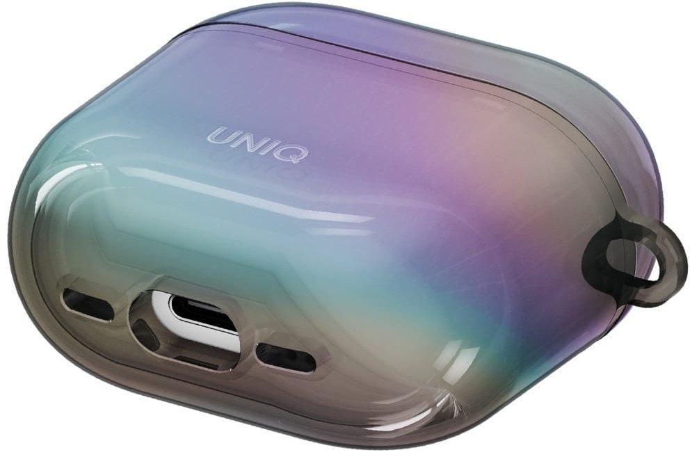 Заштитна кутија Uniq Iridescia за AirPods 4, со каишка, повеќебојна