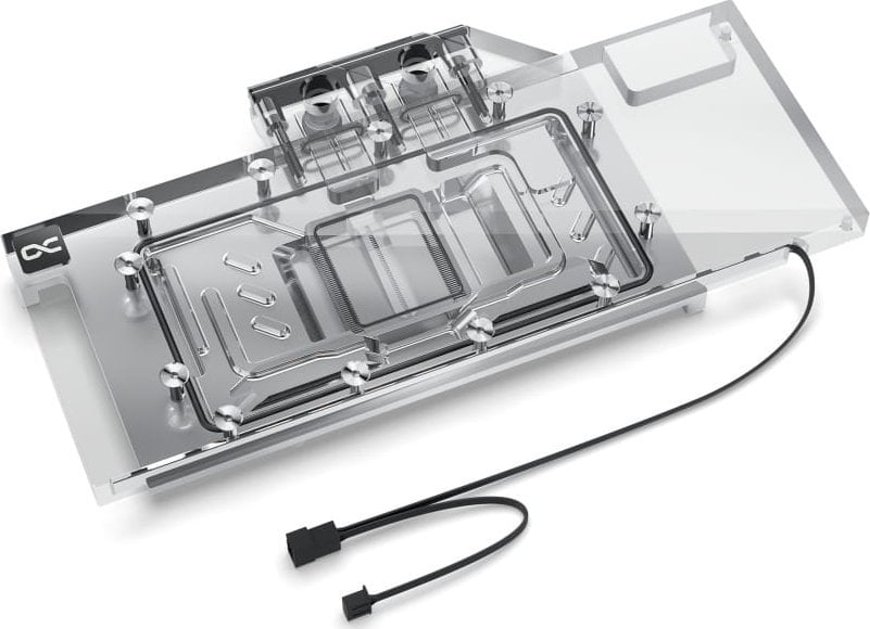 Bllok uji Alphacool Eisblock Aurora Radeon RX 7800 XT RE, akrilik dhe nickel, me backplate, transparent