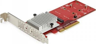 Kartë adaptuese SSD StarTech Dual M.2 PCIe, PCIe 3.0 x8 x16, NVMe AHCI, e zezë