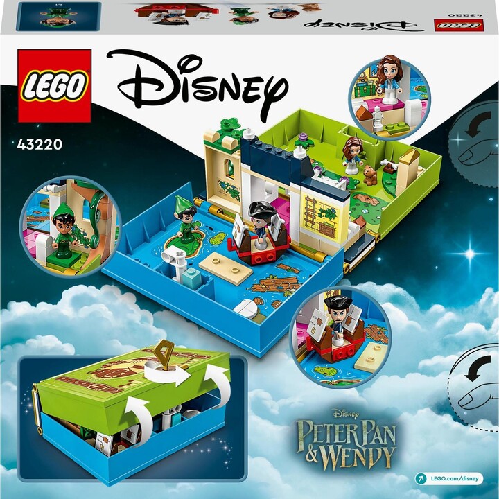 Set LEGO® I Disney 43220 Peter Pan and Wendy and their Storybook Adventures 43220, 111 pjesë