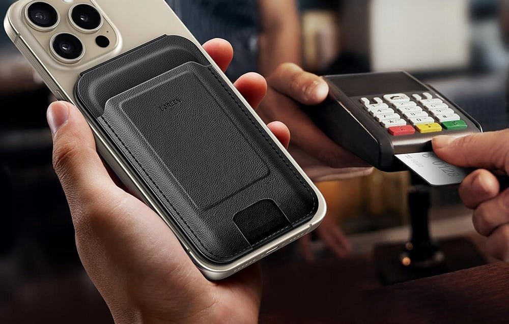 Portofol magnetik Ugreen 45165, MagSafe me mbajtëse stand, i zi