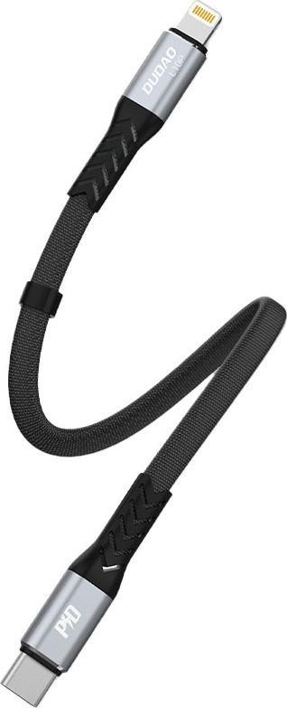 Kabllo karikimi Dudao L10P USB C në Lightning, PD 20W, 0.23m, e zezë