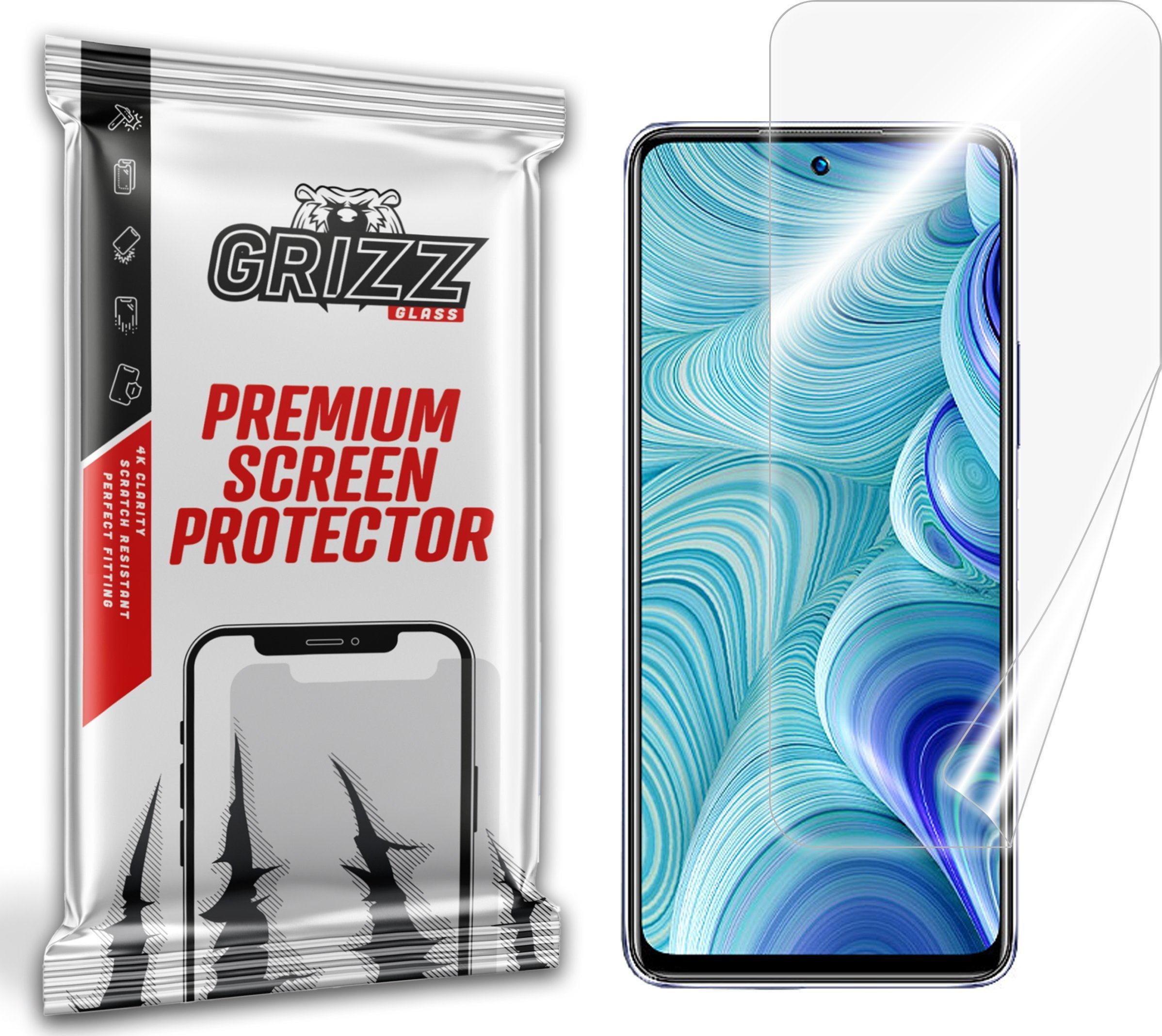 Folie mbrojtëse ekran GrizzGlass CeramicFilm për Infinix Hot 11s NFC, transparente