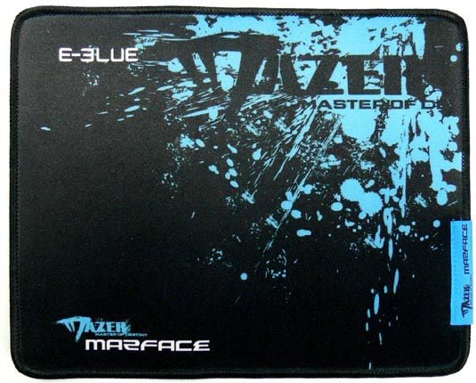 Mousepad gaming E-Blue Mazer Small, i vogël, i zi me blu