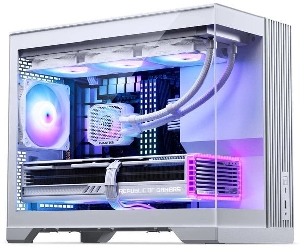 Куќиште за компјутер Phanteks XT V3, Micro ATX, со калено стакло, бела