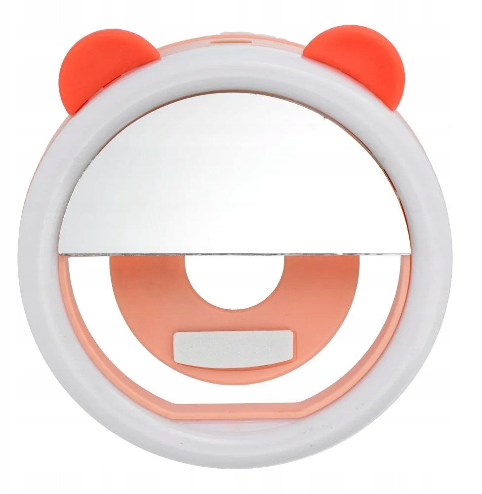 Dritë unazore LED për selfie RK12 Orange Mi, me bateri të integruar, karikim USB C, portokalli