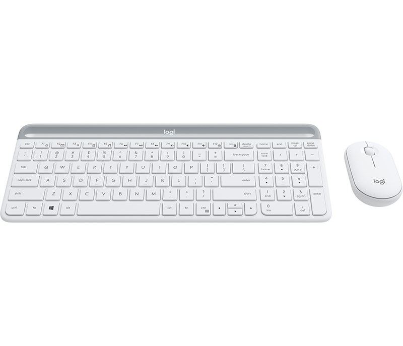Set tastierë dhe maus Logitech Slim Wireless MK470, të bardha