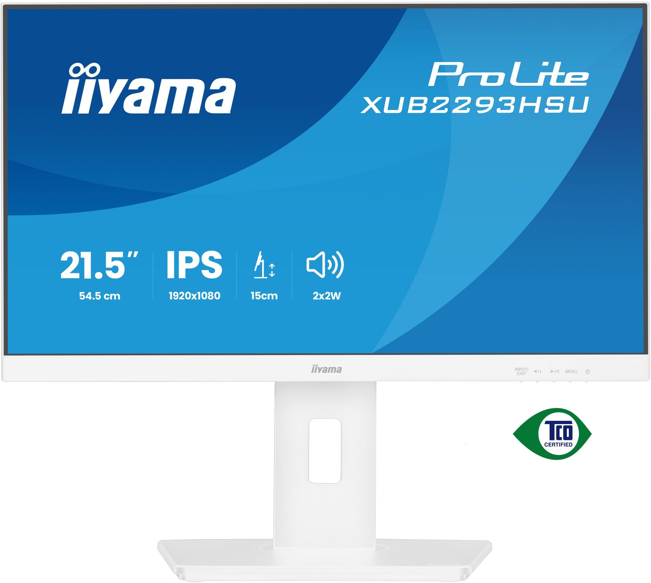 Монитор Iiyama ProLite XUB2293HSU-W7, 21.5\", Full HD, бел