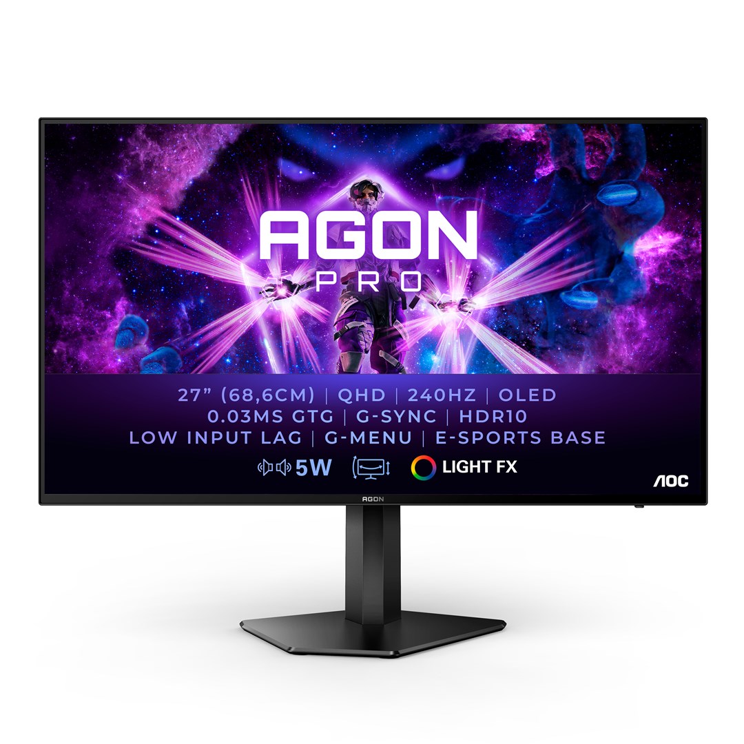 Monitor AOC AG276QZD computer, 26.5", 2560 x 1440, 240 Hz, i zi