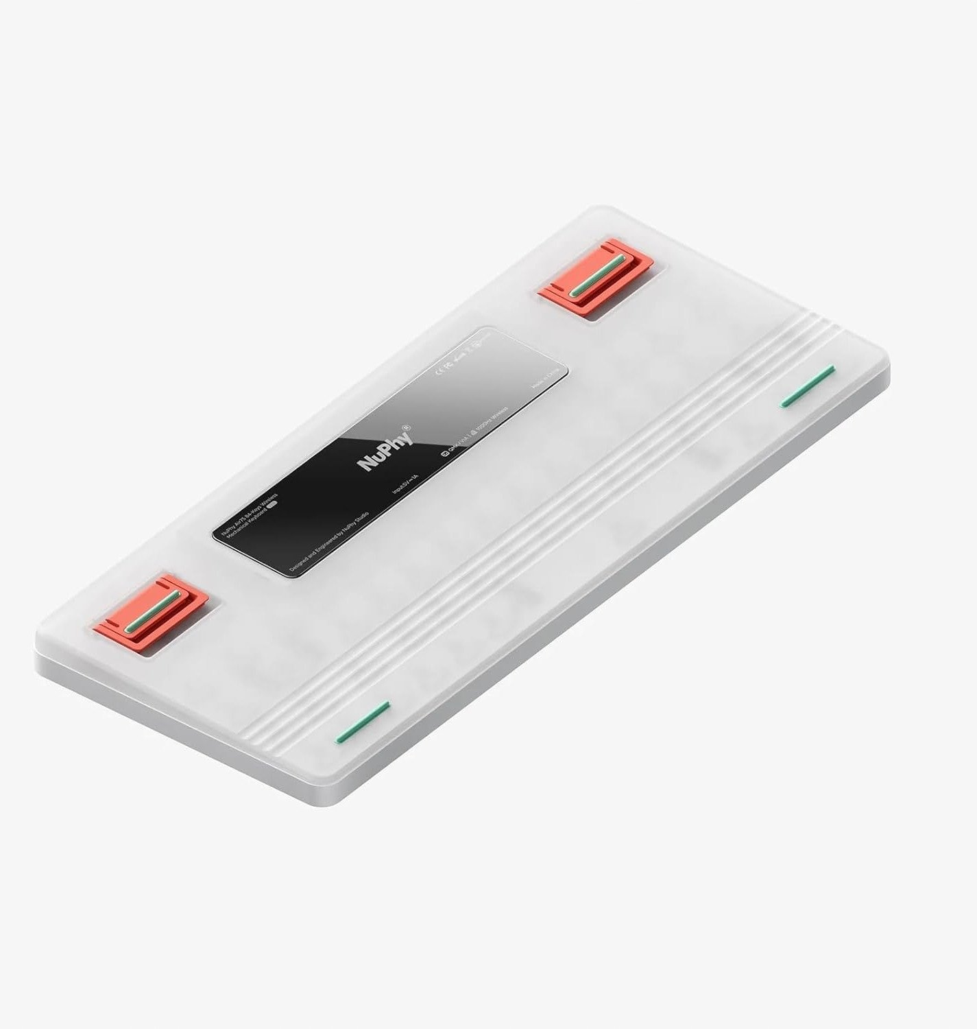 Tastierë wireless mekanike Nuphy Air75 V2, ultra e hollë, ndriçim RGB, Ionic White Moss