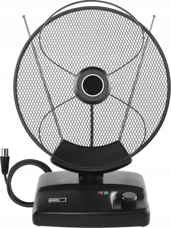 Antene e brendshme EMOS CITY ORBI C200, DVB T2, filtr LTE 4G 5G, e zezë