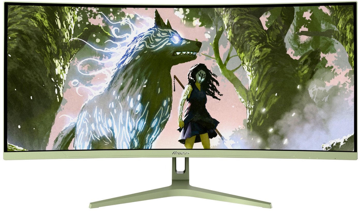 Monitor gaming Arozzi Nova 34", UWQHD, 165Hz, jeshile Forest Green