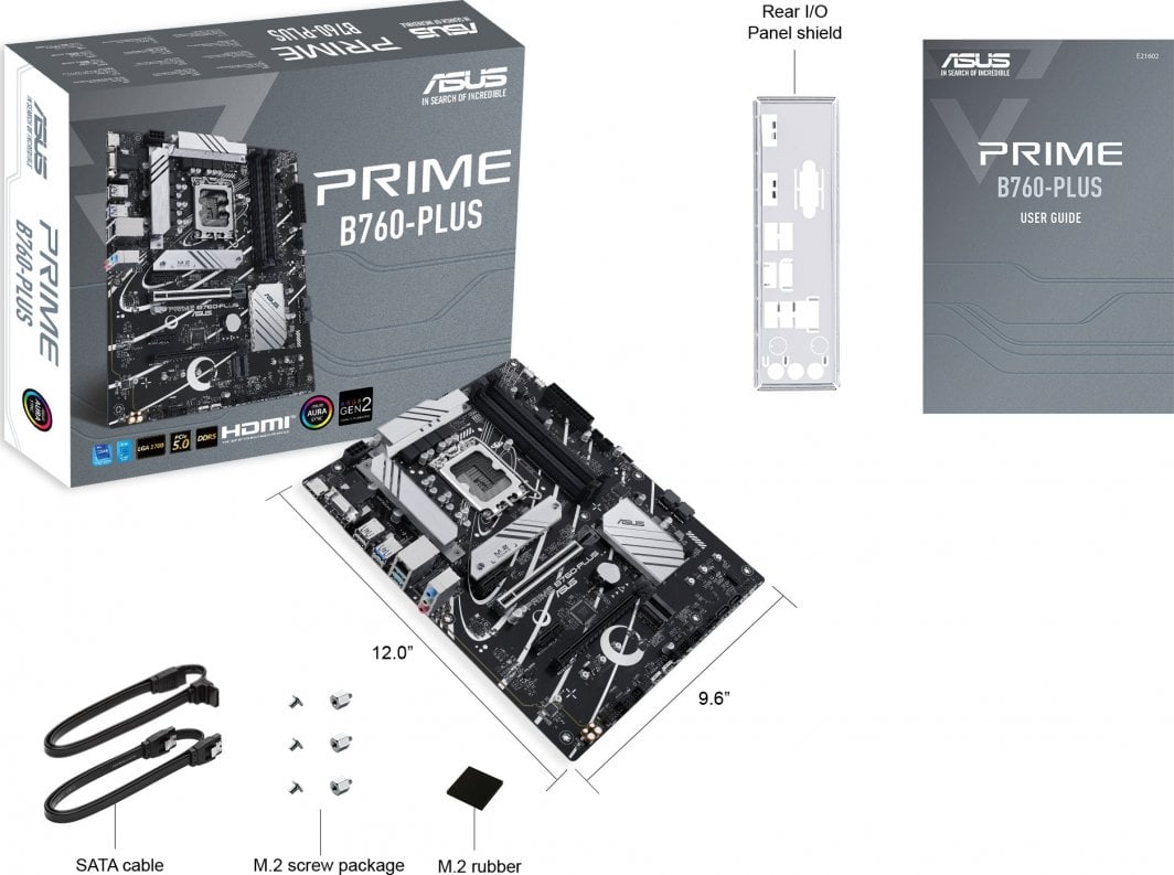 Pllakë amë Asus PRIME B760-Plus, Intel B760, Socket 1700, 4 slota, ATX
