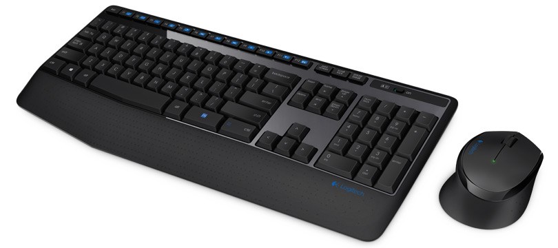 Set tastierë dhe maus Logitech MK345, të zeza