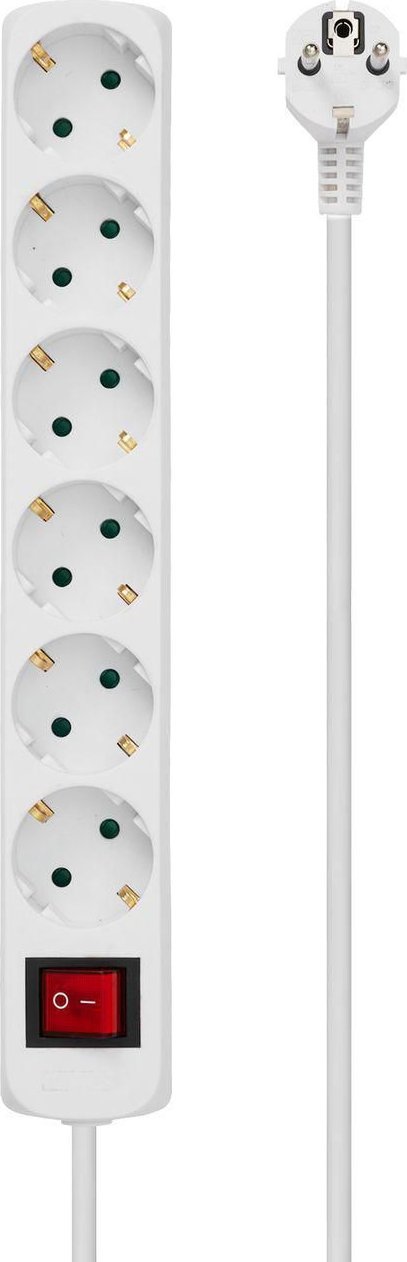 Zgjatës elektrik Microconnect MC-GRU00615WS, 6 dalje Schuko, 1.5 m, i bardhë