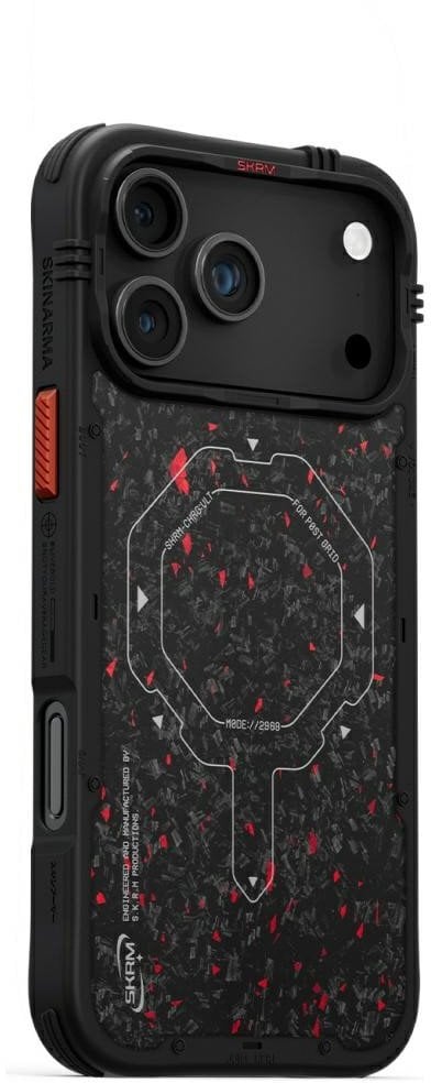 Kllaf telefoni Skinarma Vektor për iPhone 17 Pro Max, me karikim magnetik, i zi