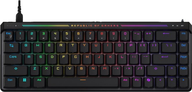Tastierë gaming ASUS ROG Falchion Ace HFX, mekanike, PBT, me drita, e zezë