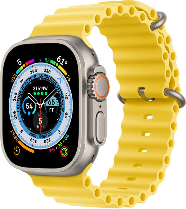 Apple Watch 49mm Band, Yellow Ocean Band