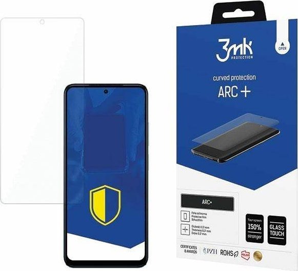 Folje mbrojtëse 3MK ARC+, Xiaomi Redmi Note 12s, fullscreen, transparente
