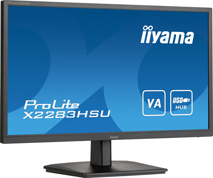 Monitor iiyama ProLite X2283HSU-B1 - LED, 21.5", Full HD, i zi