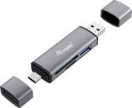 Lexues kartelash Equip Card Reader, USB 3.0 Hub, OTG, gri